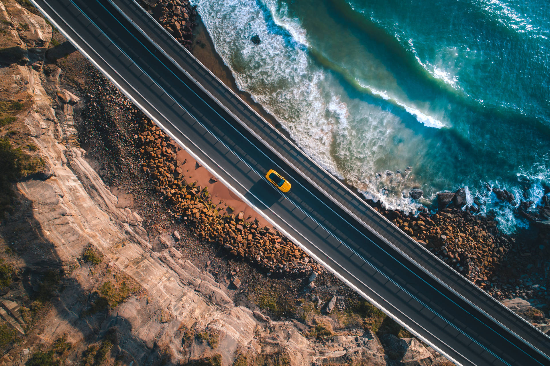 Coastal Road Bird's Eye View