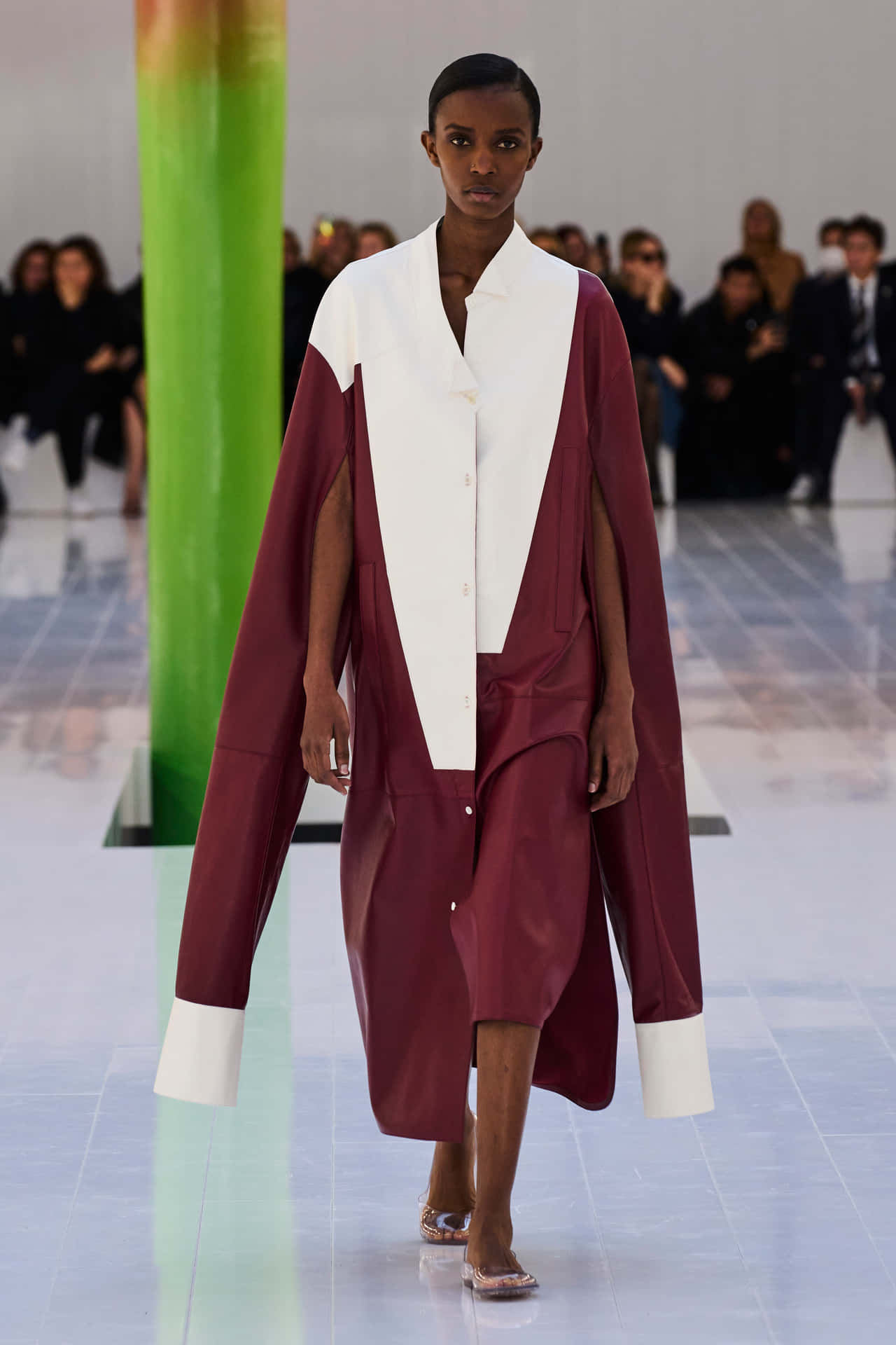 Coat From Loewe Spring 2023 Fashion Show Background