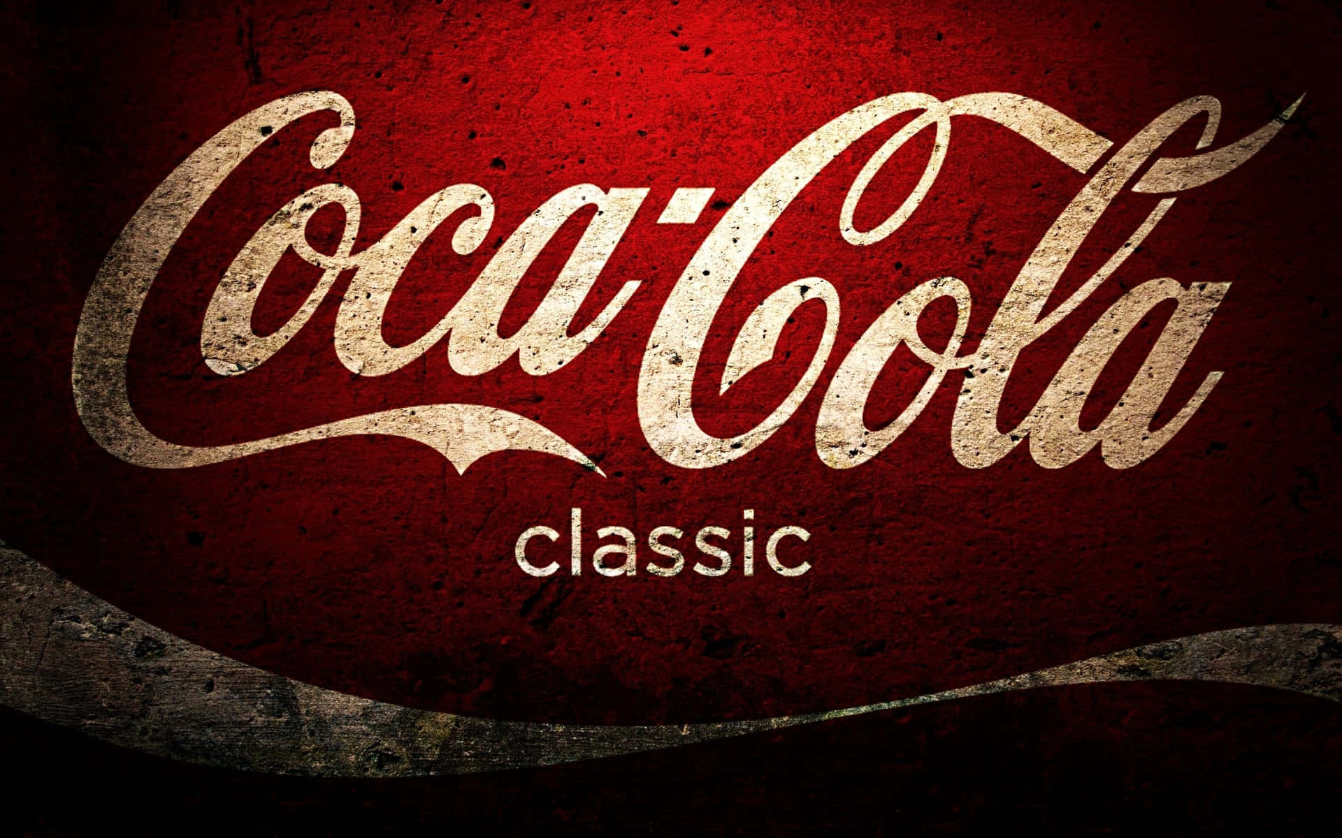 Coca Classic Logo On A Red Background Background