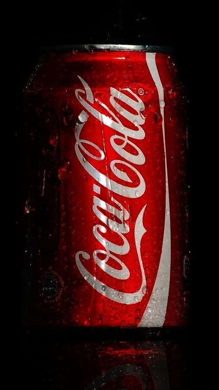 Coca Cola Can On A Black Background Background