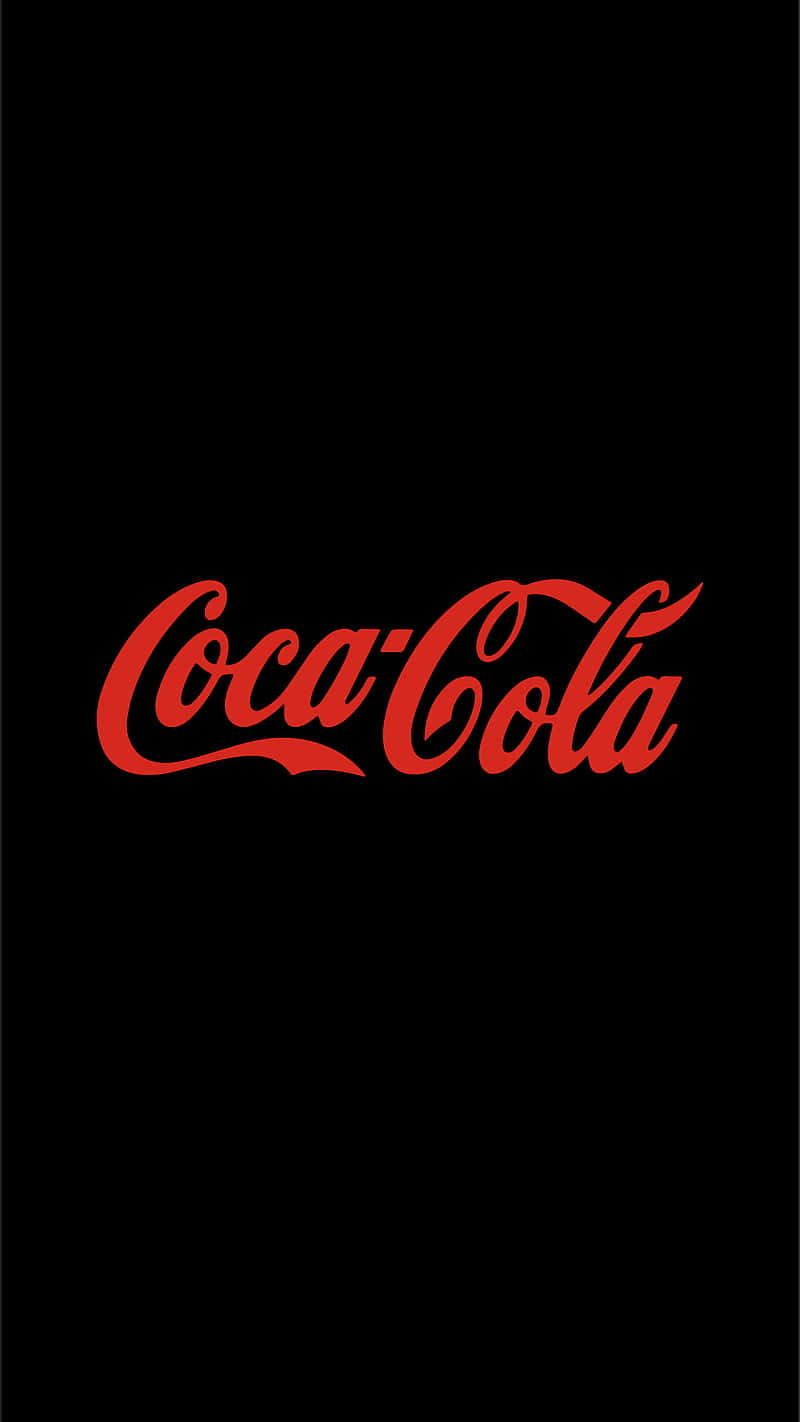 Coca Cola Logo On A Black Background Background