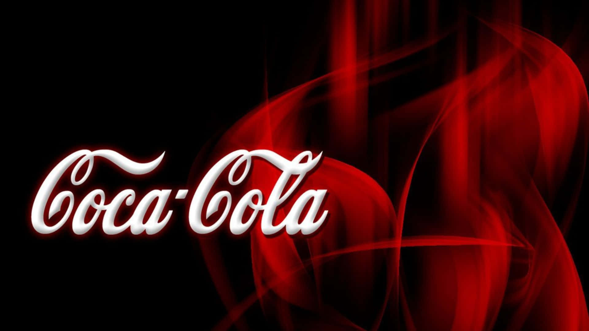 Coca Cola Logo On A Black Background Background