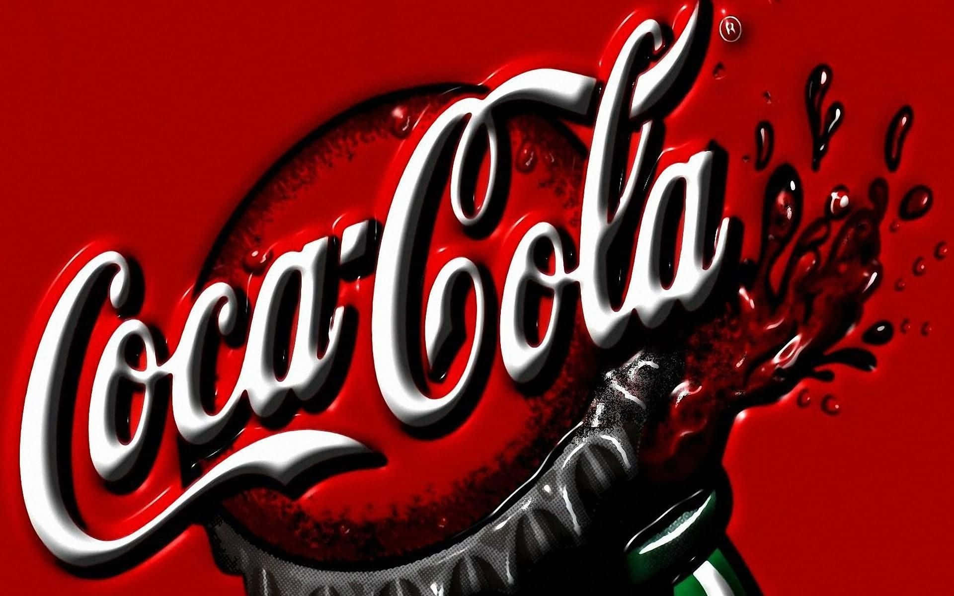 Coca Cola Logo On A Red Background