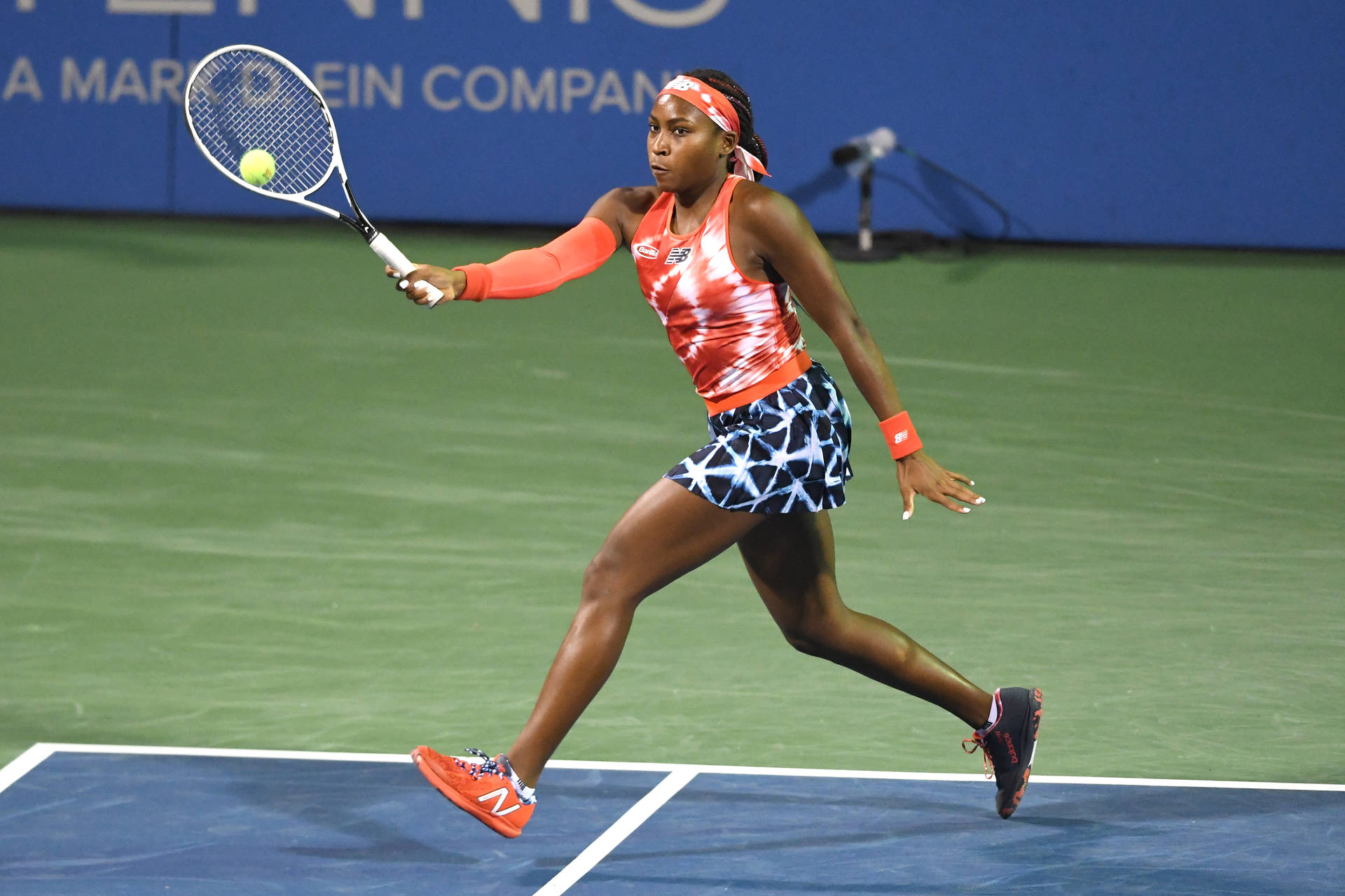 Coco Gauff In Game Photograph Background