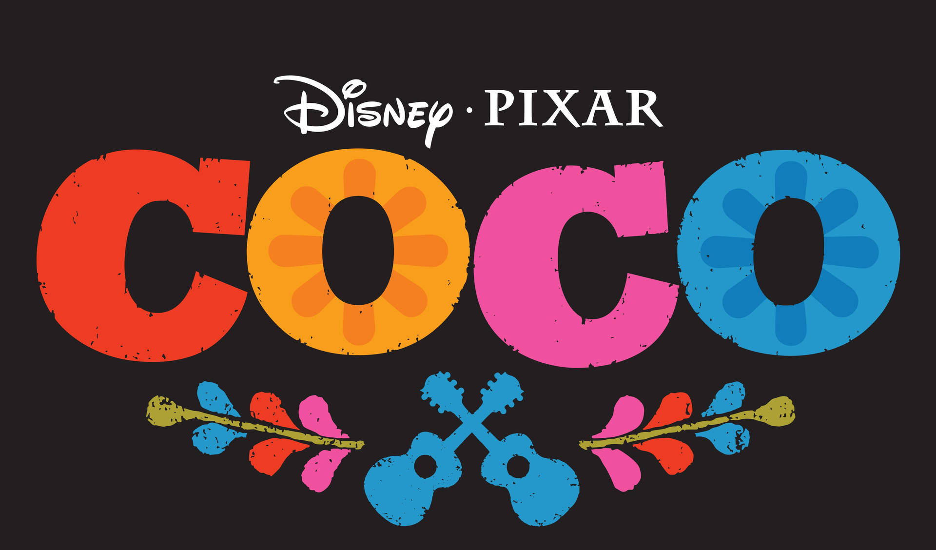 Coco Movie Title In Black Background