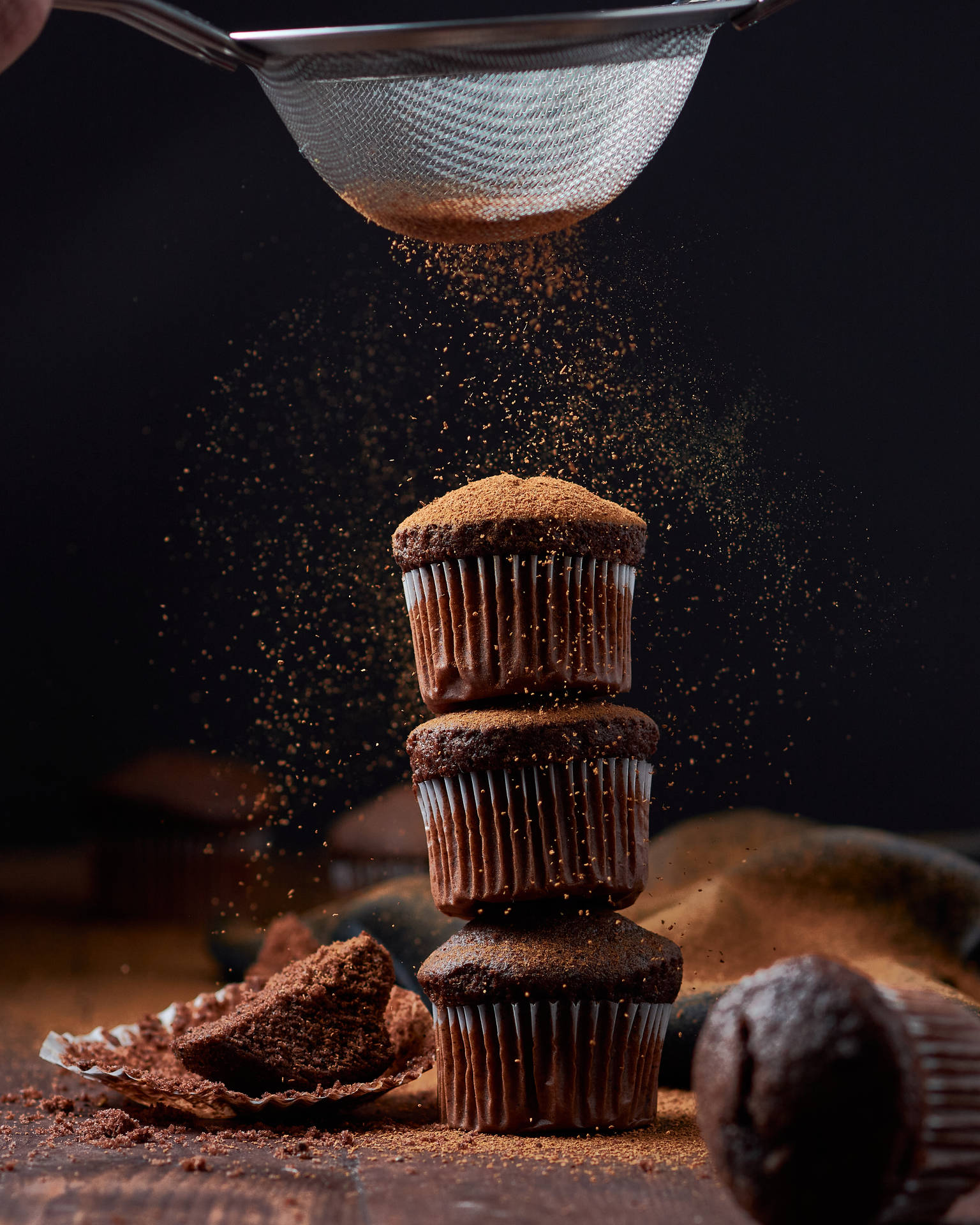 Cocoa Cupcake Tower Background