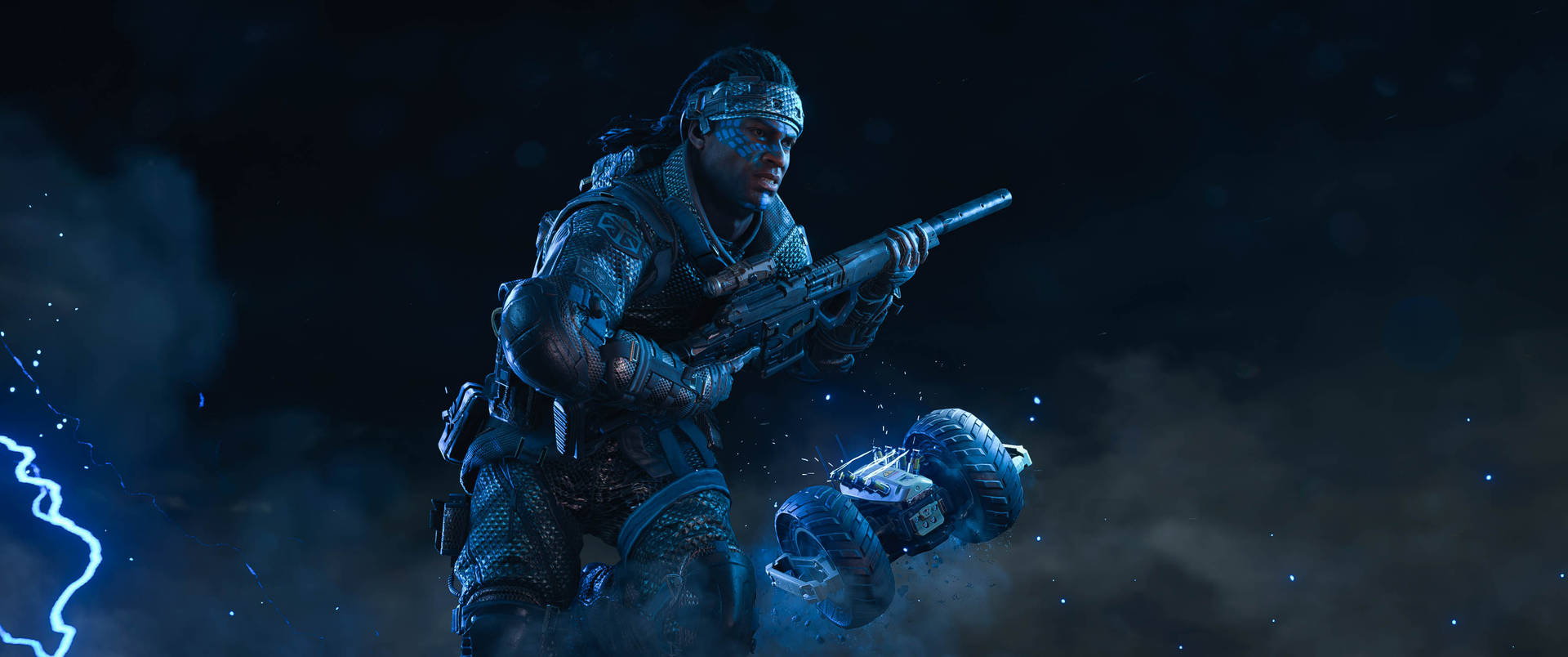 Cod Black Ops 4 Blue Light Background