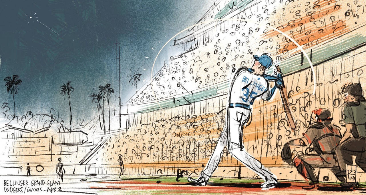 Cody Bellinger Comic Drawing Background