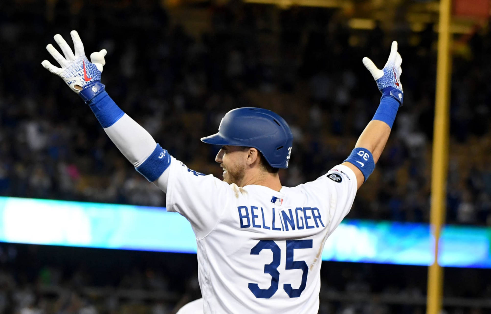 Cody Bellinger Spread Arms Background