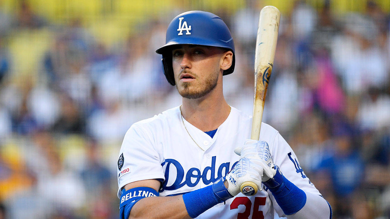 Cody Bellinger With Bat Background