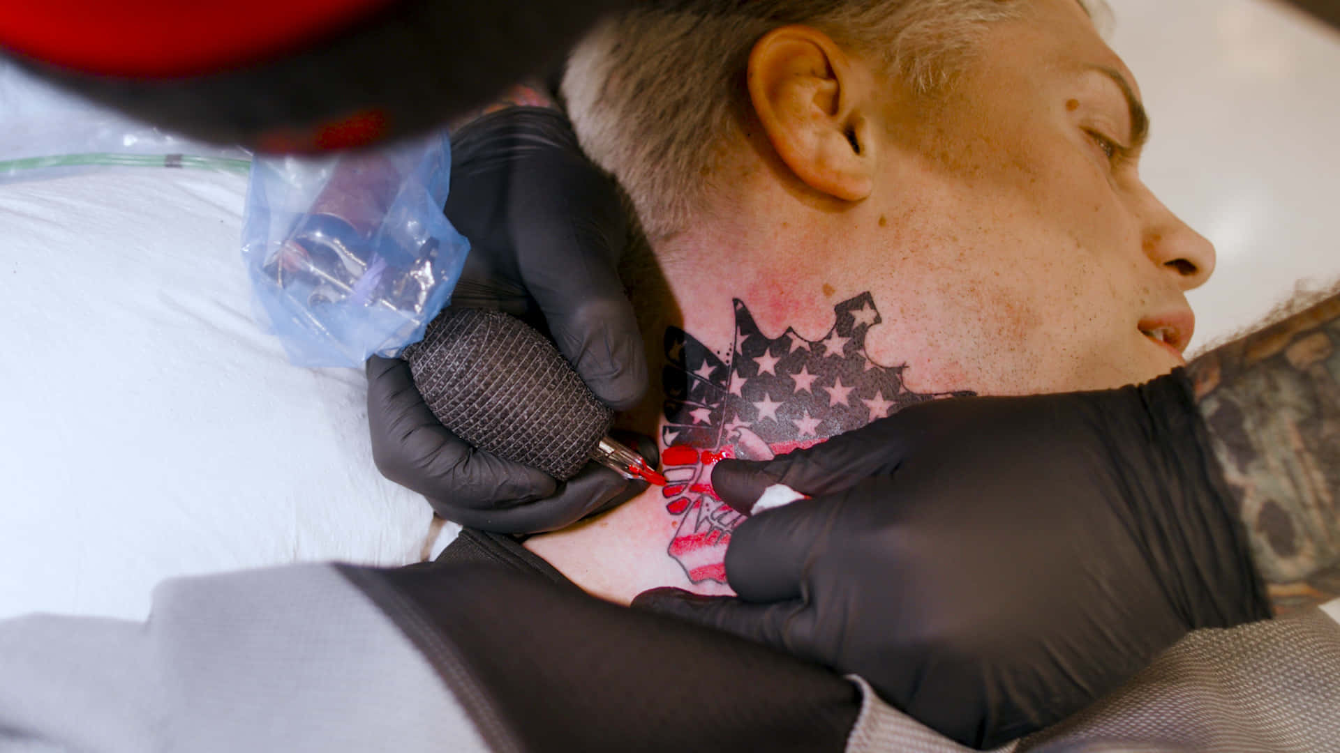 Cody Rhodes Showcasing His Significant Neck Tattoo Background