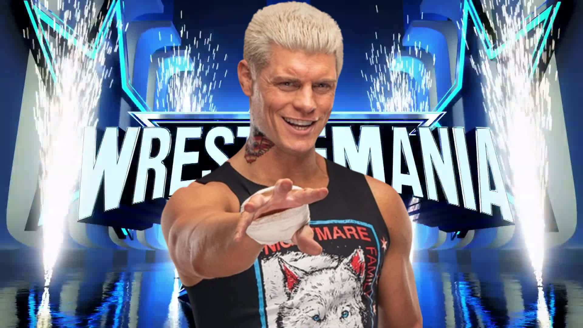 Cody Rhodes Wrestlemania Poster Background