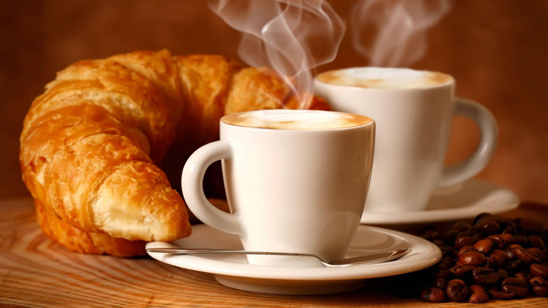Coffee And Croissants Breakfast