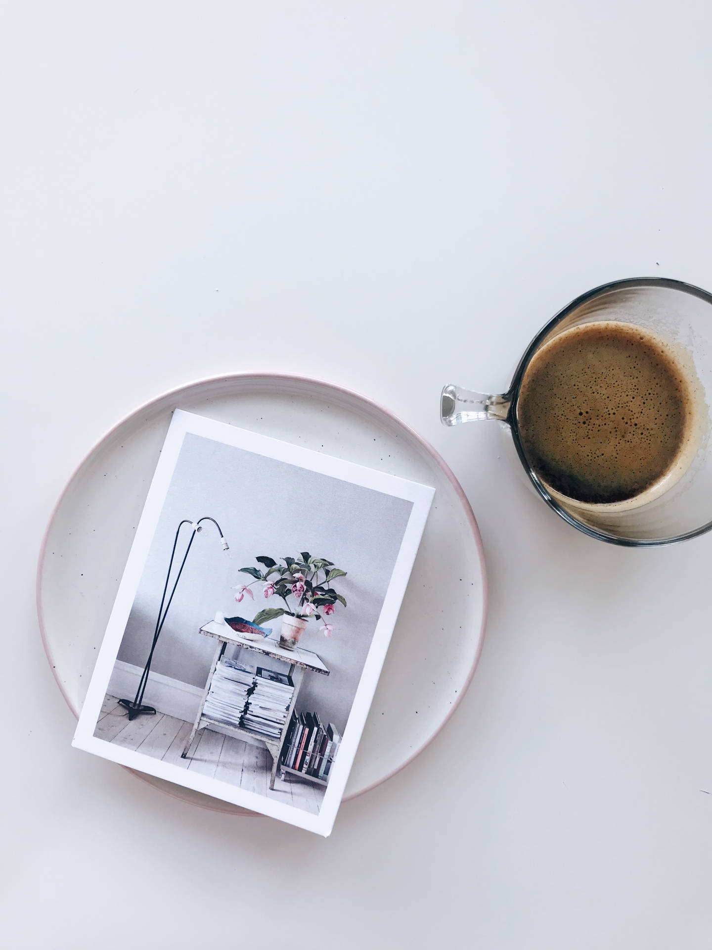 Coffee And Polaroid Picture Background
