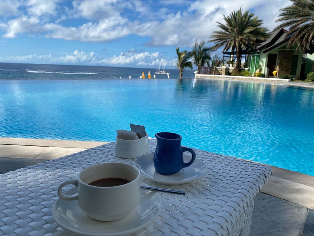 Coffee Pool Resort Background