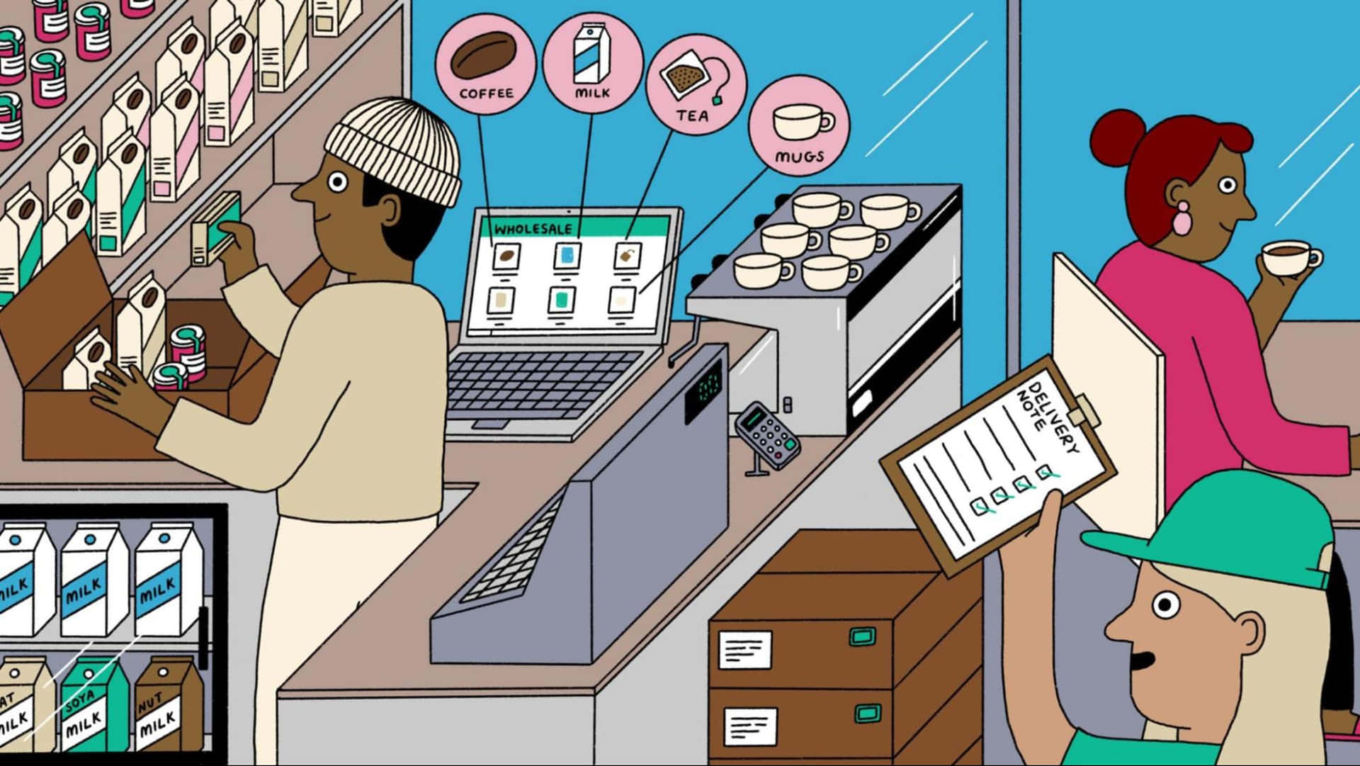 Coffee Shop Selling Wholesale Products