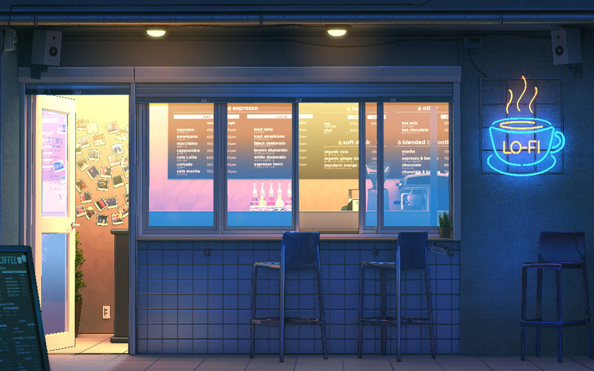 Coffee Shop Sheesh Color Palette Background