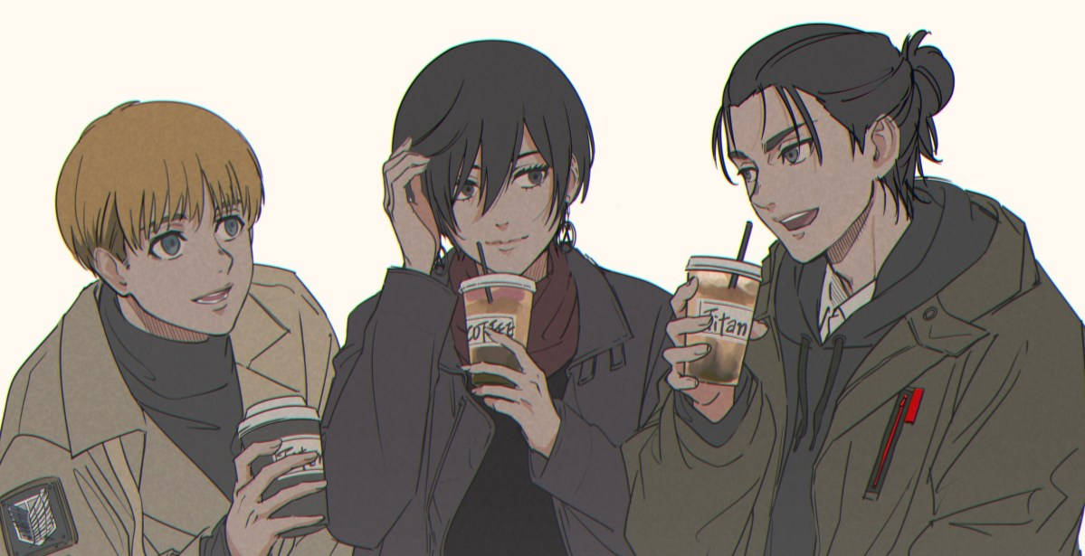 Coffee With Eren Yeager Background