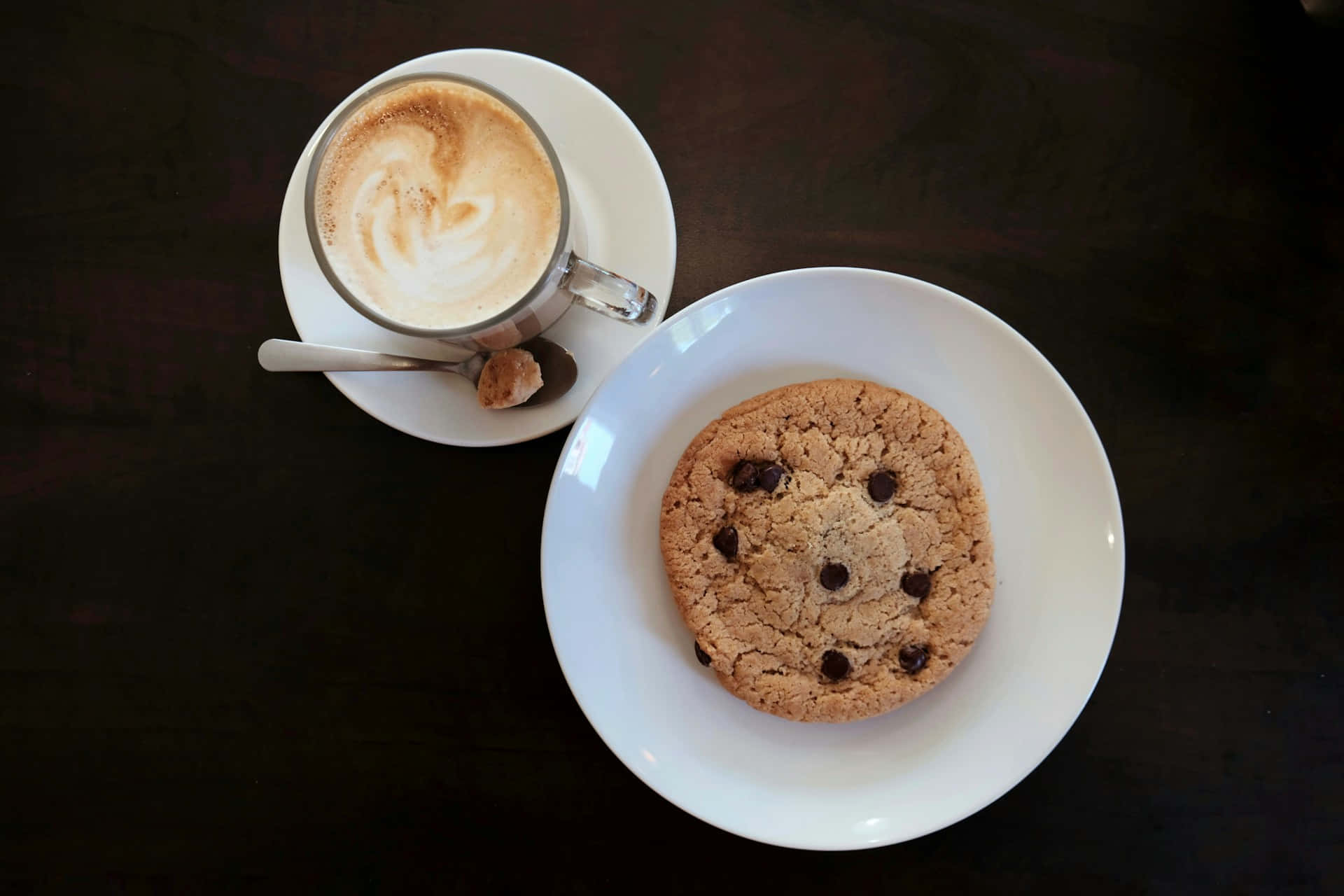 Coffeeand Chocolate Chip Cookie Background