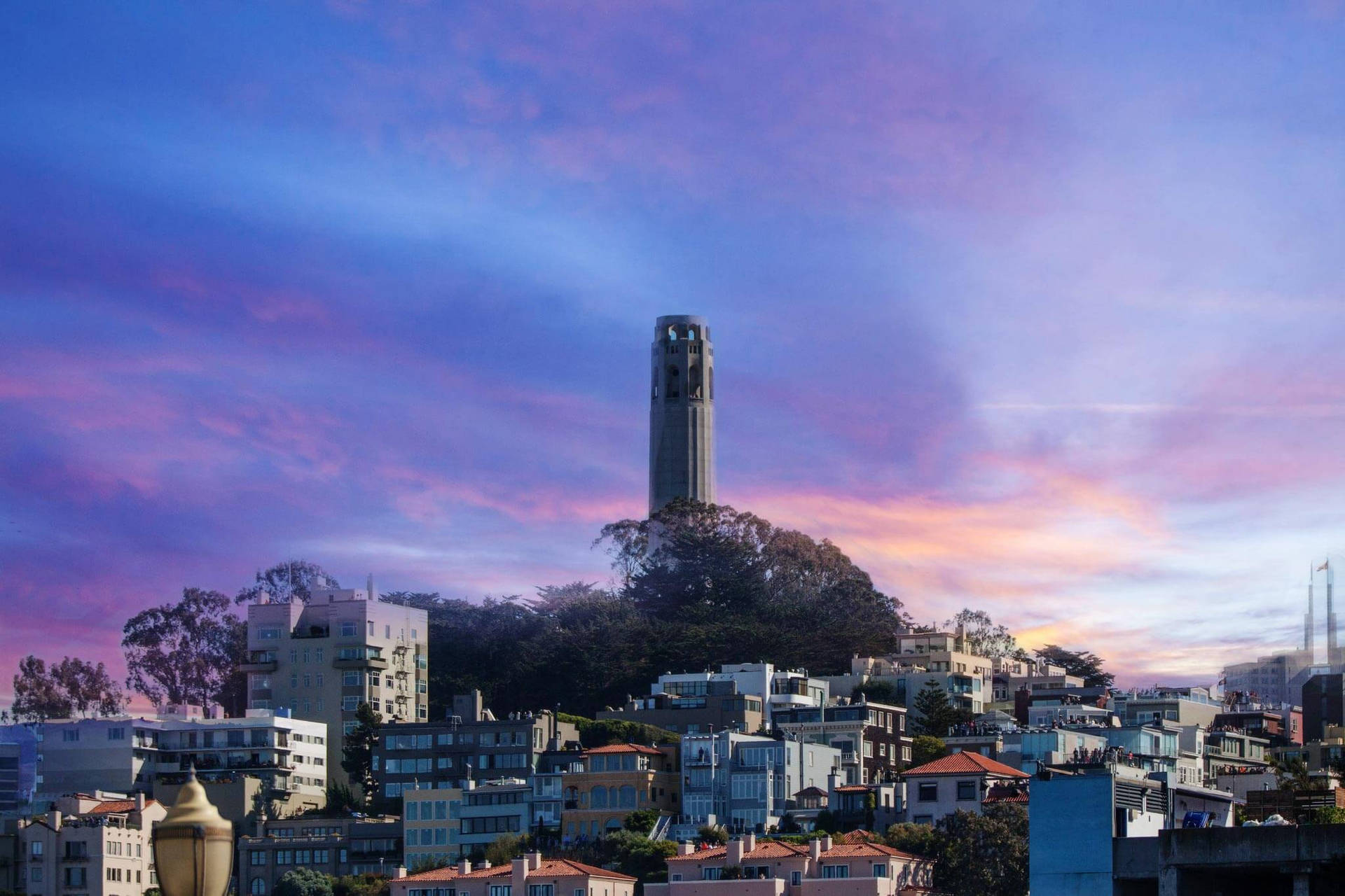 Coit Tower And Cotton Candy Skies