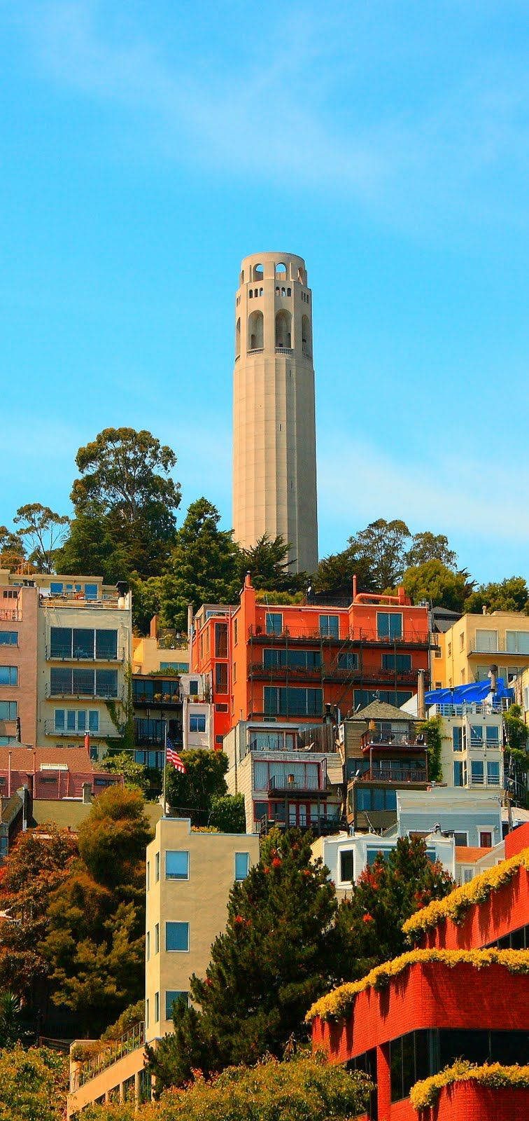 Coit Tower At Sunrise | San Francisco Background