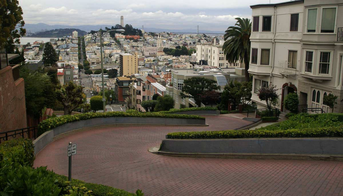 Coit Tower Lombard Street View Background