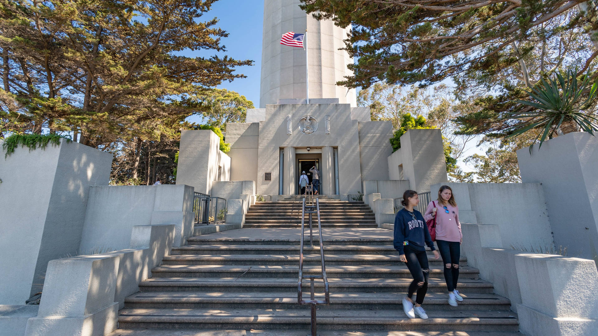 Coit Tower Stairway Background