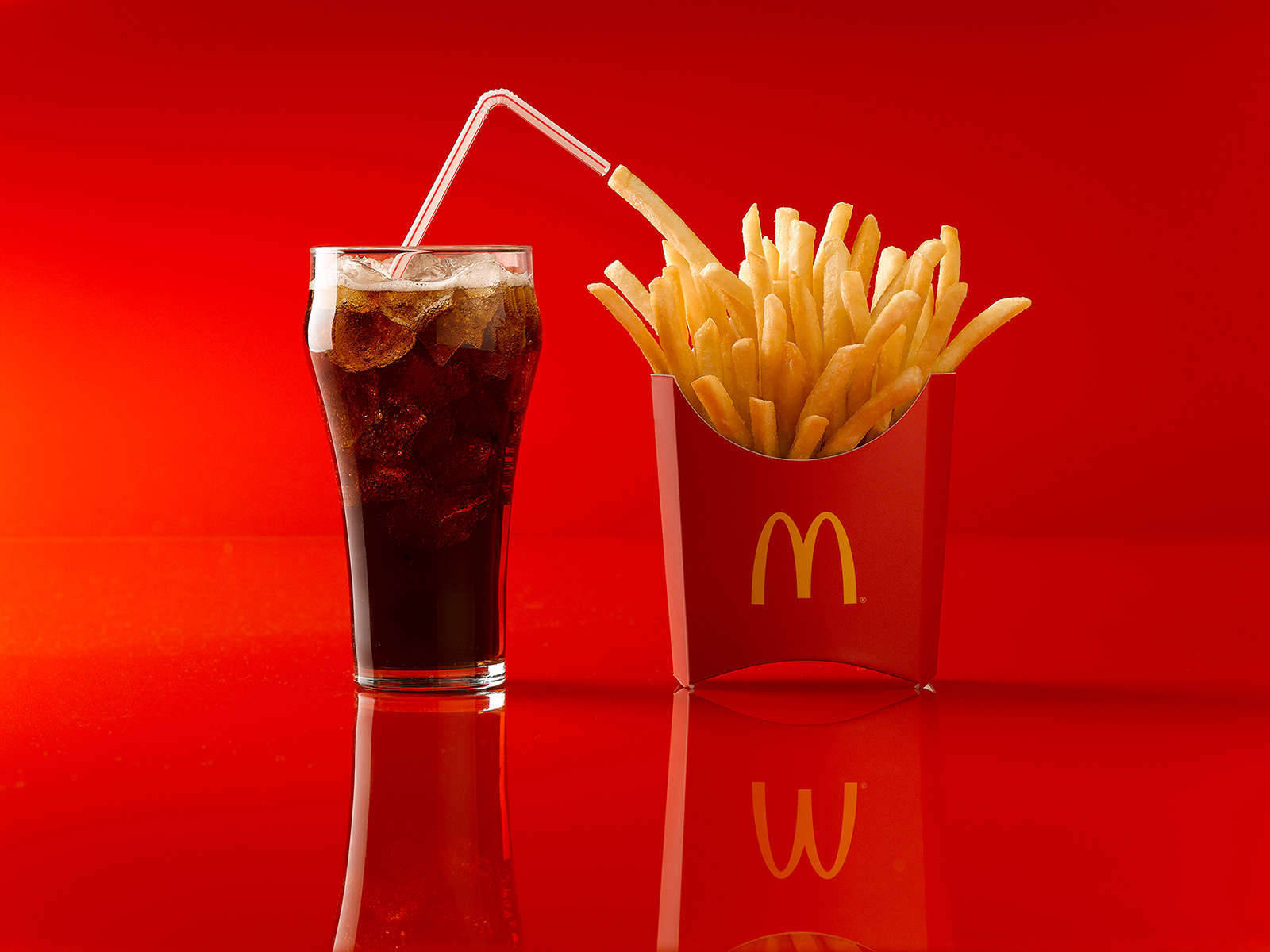 Cola And French Fries Background