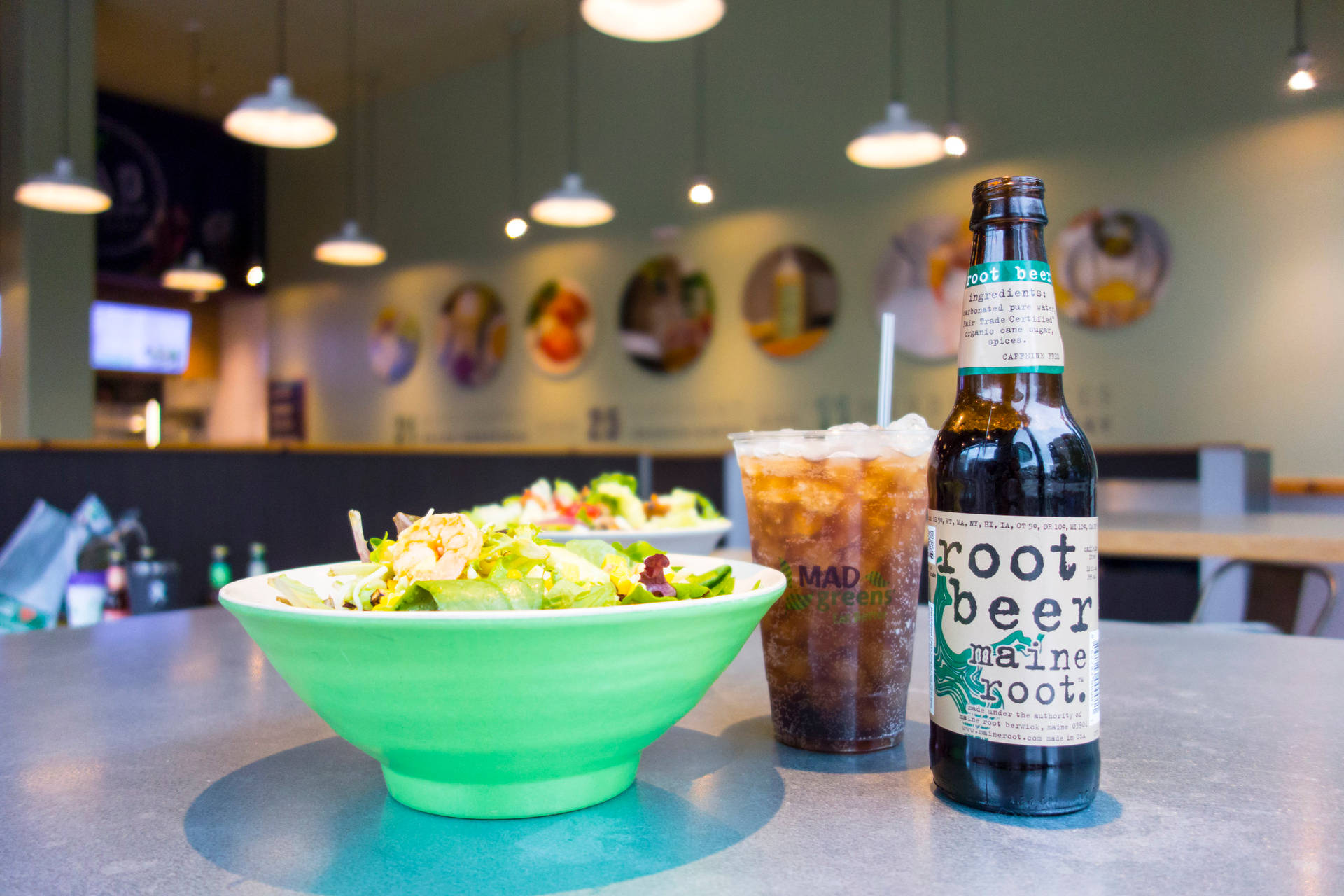 Cold And Inviting Maine Root Beer At A Local Restaurant Background