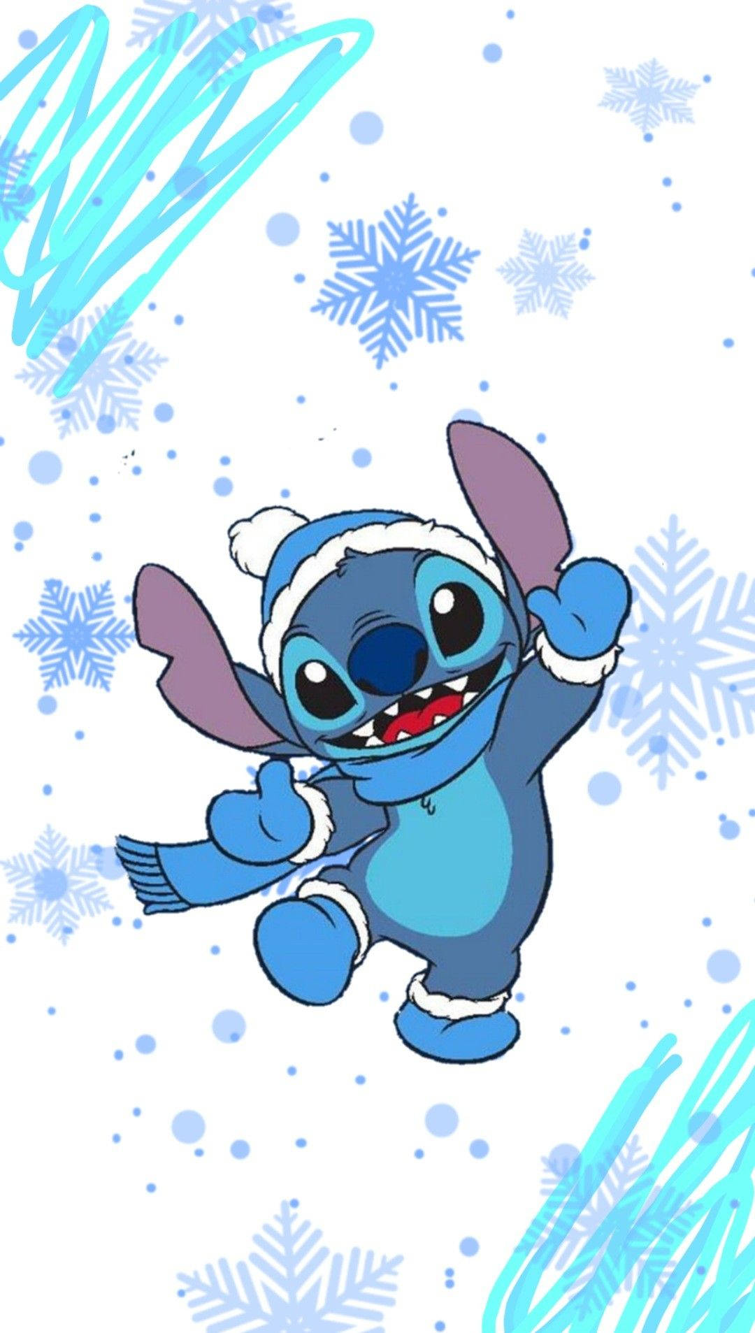 Cold Blue Christmas Stitch Background