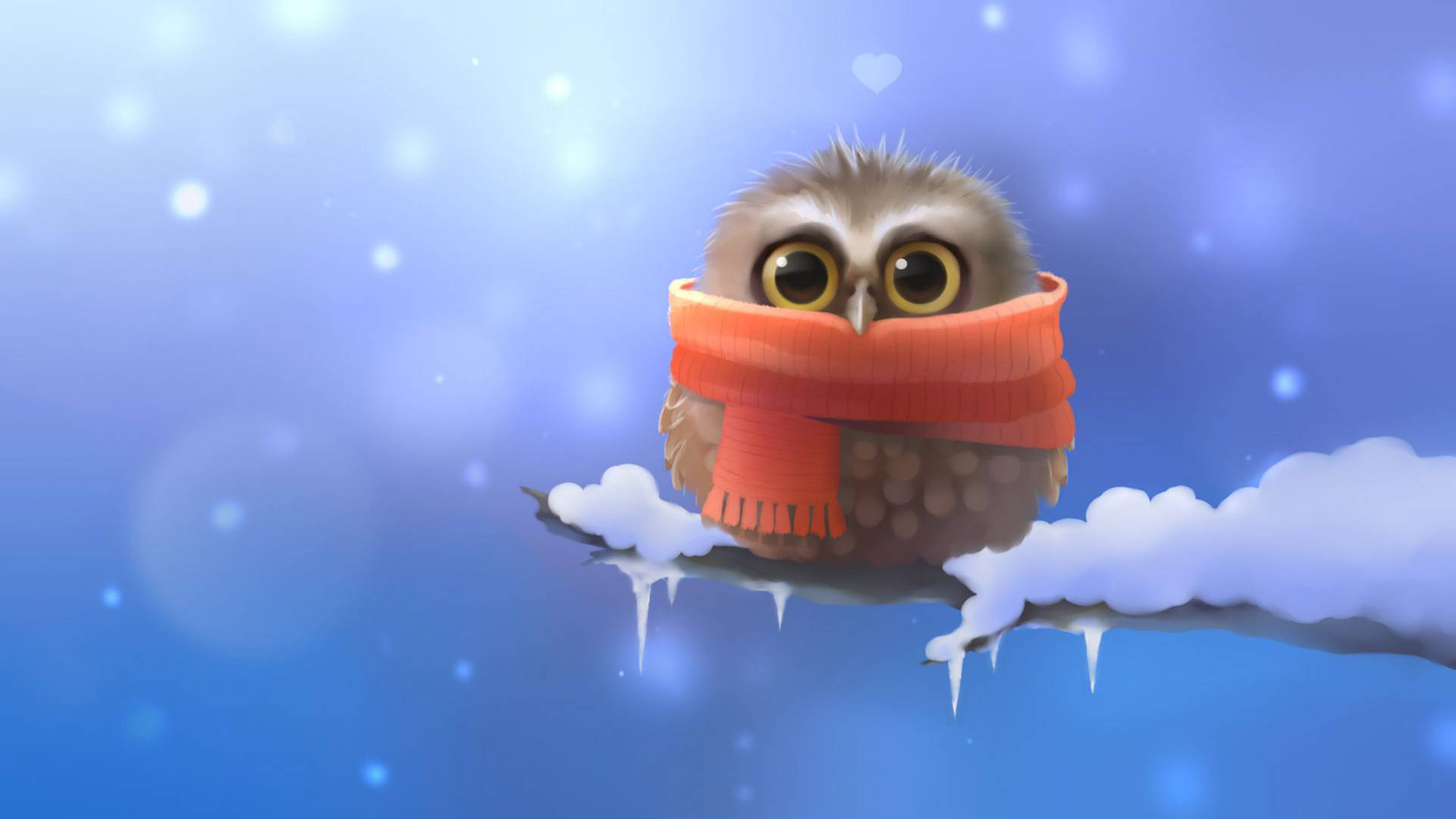 Cold Cute Owl Background