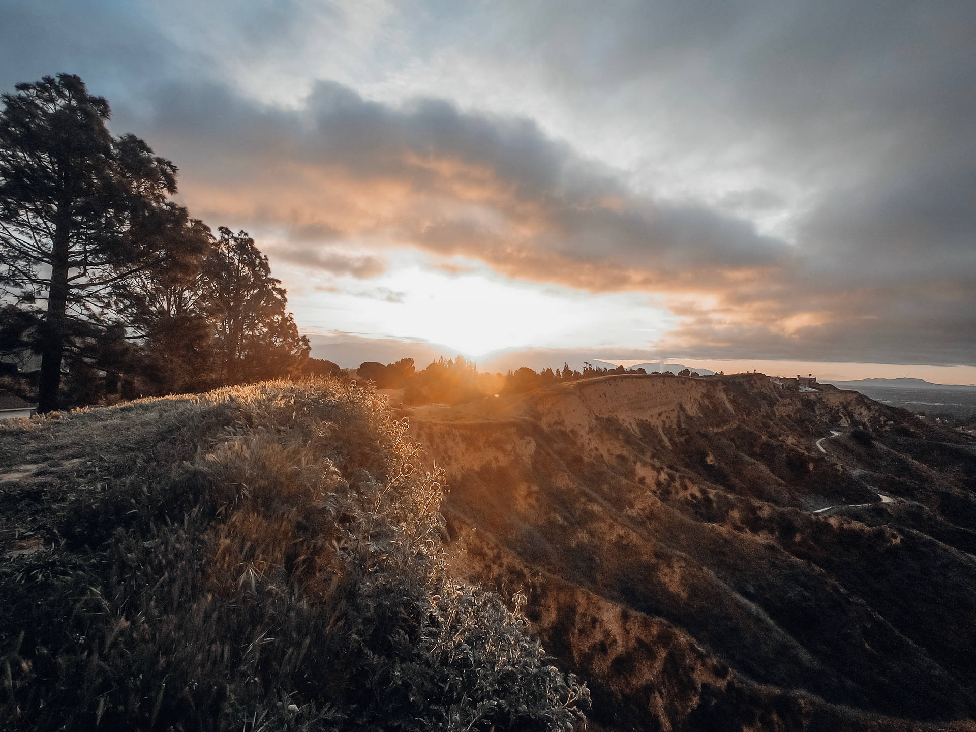 Cold Mountain Nature Blur Background