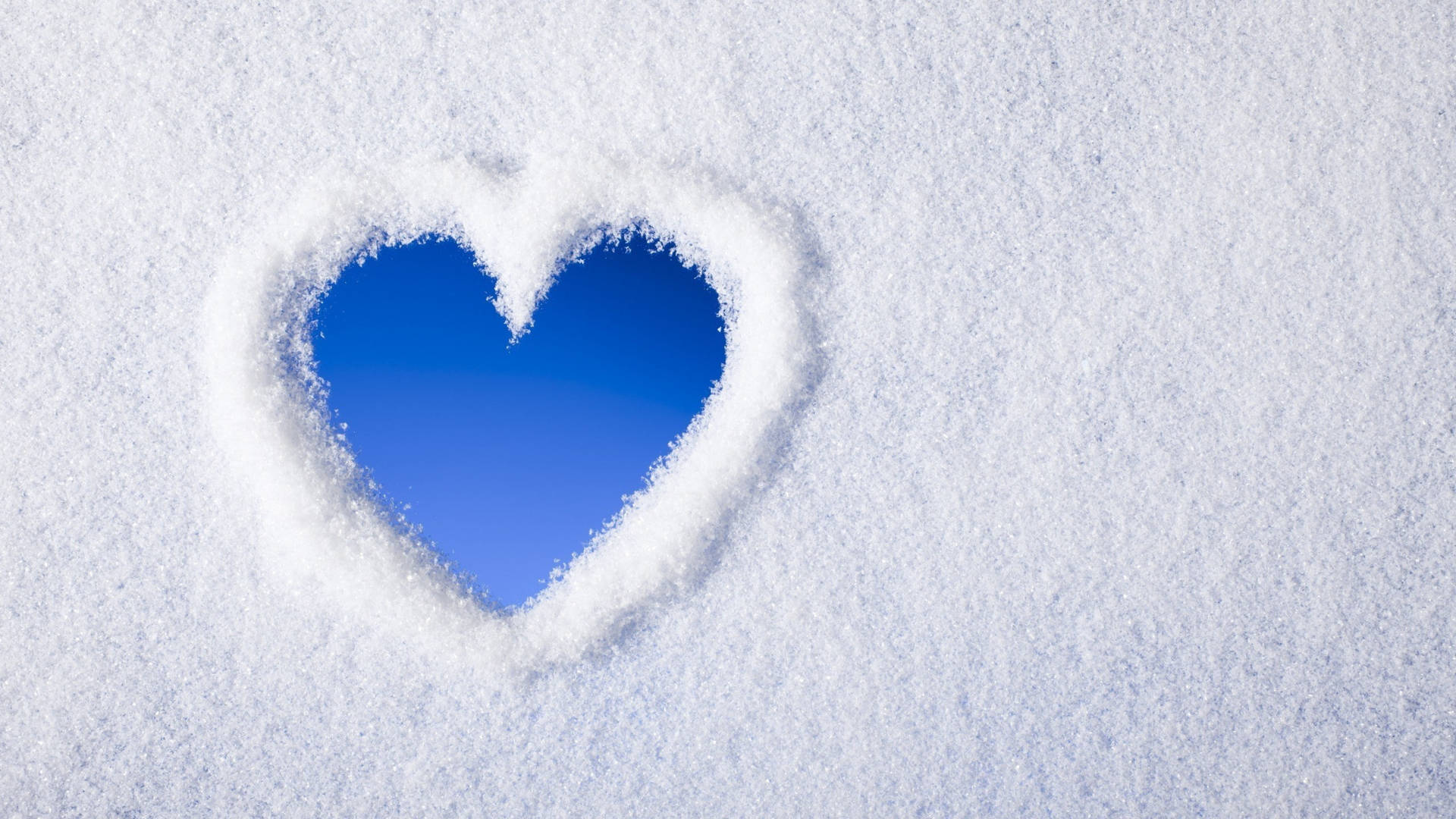 Cold Snow Heart Illustration Background