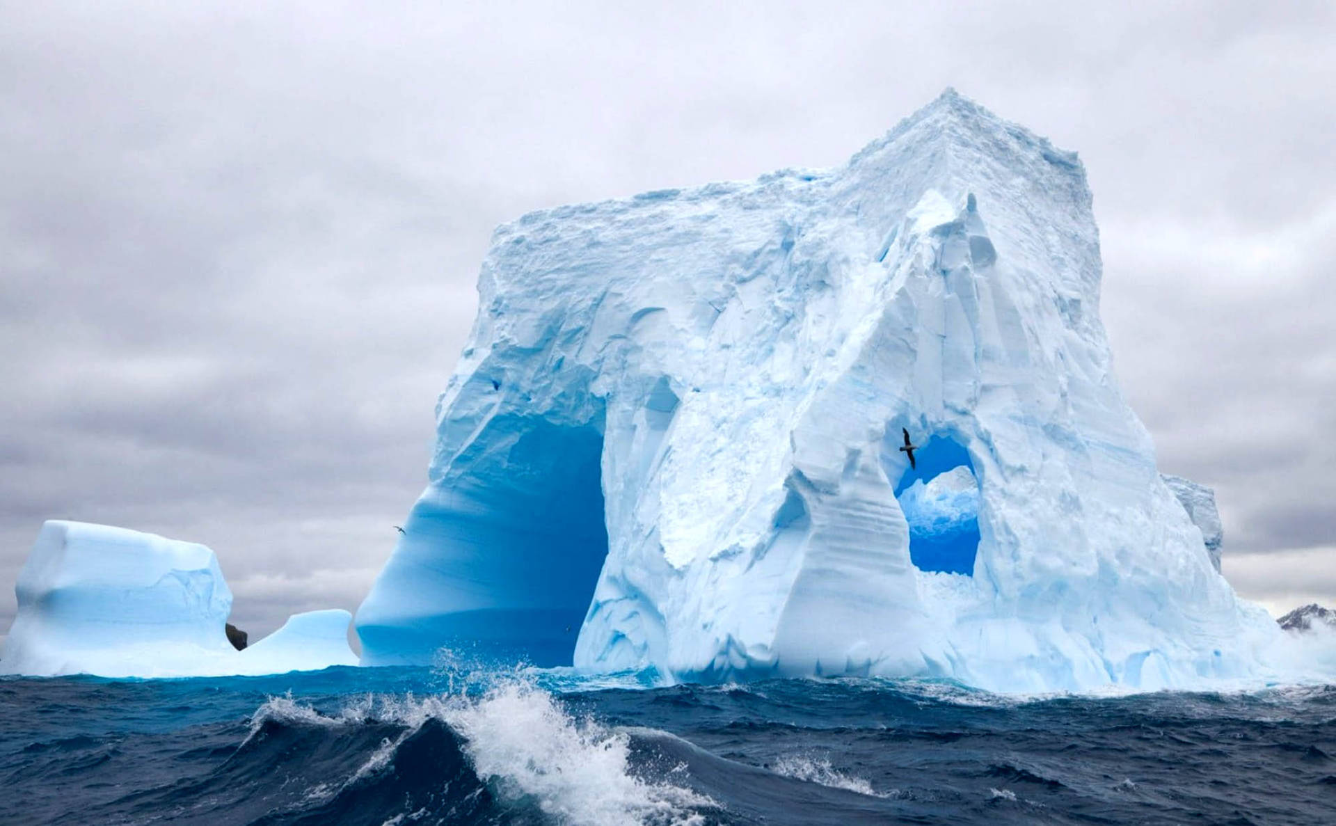 Cold White Iceberg Background