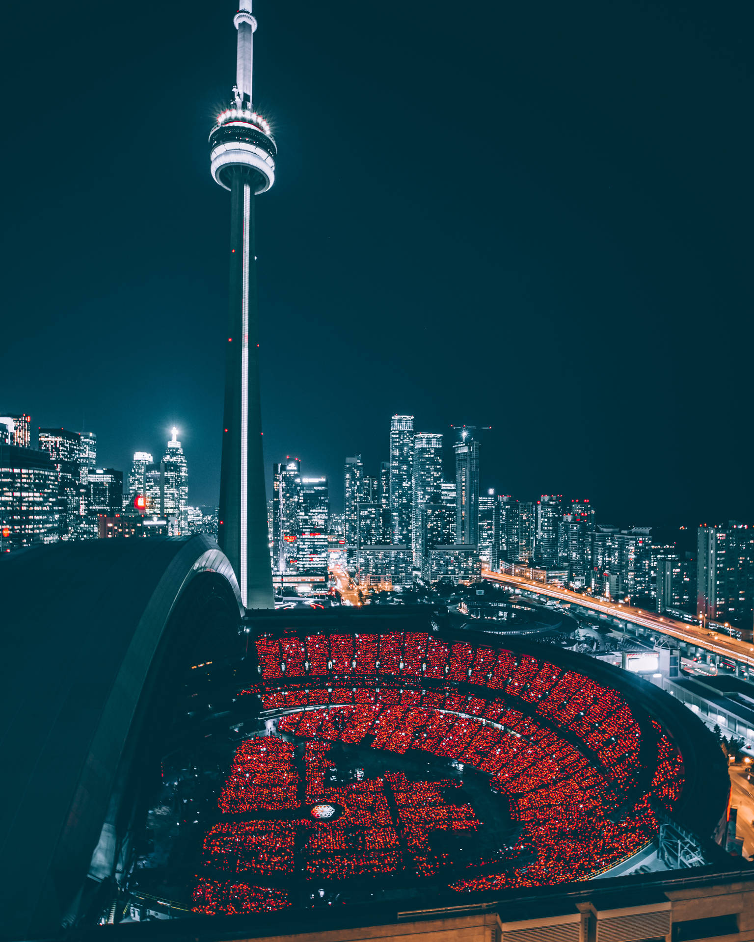 Coldplay Concert At Cn Tower Background