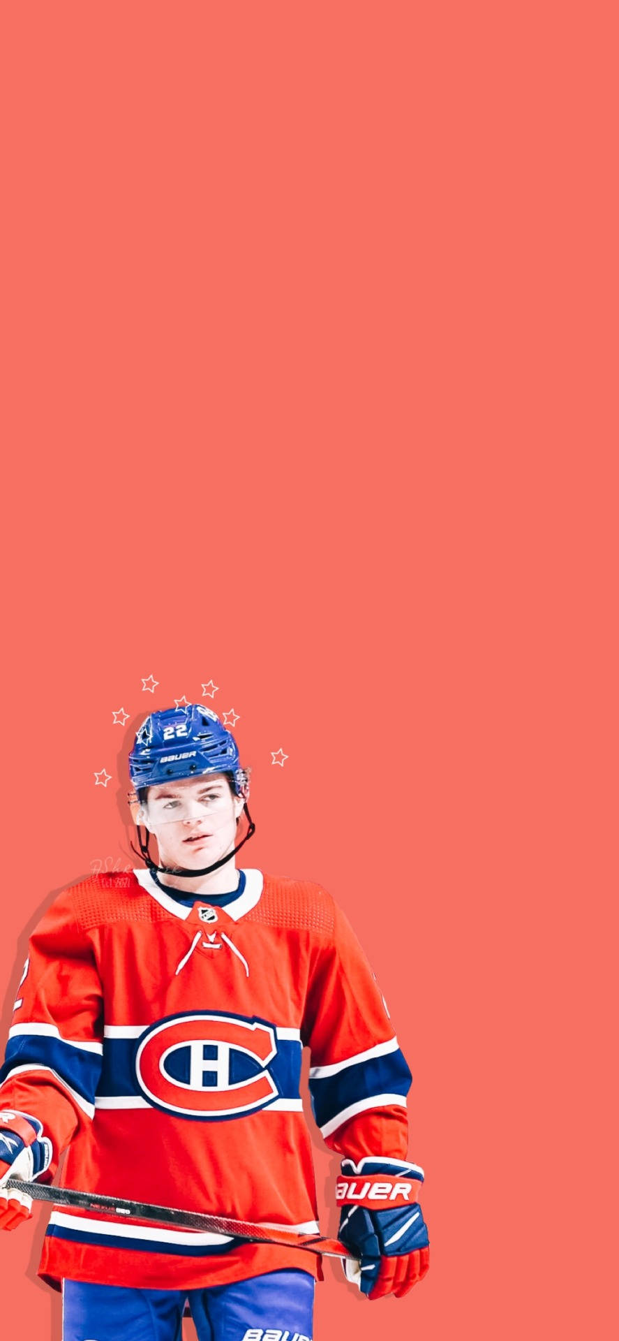 Cole Caufield Cute Aesthetic Stars Background