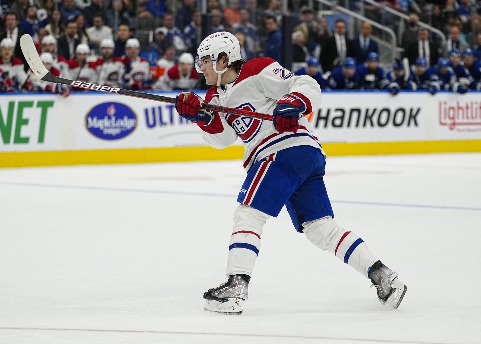 Cole Caufield Montreal Canadiens Vs. Arizona Coyotes Background