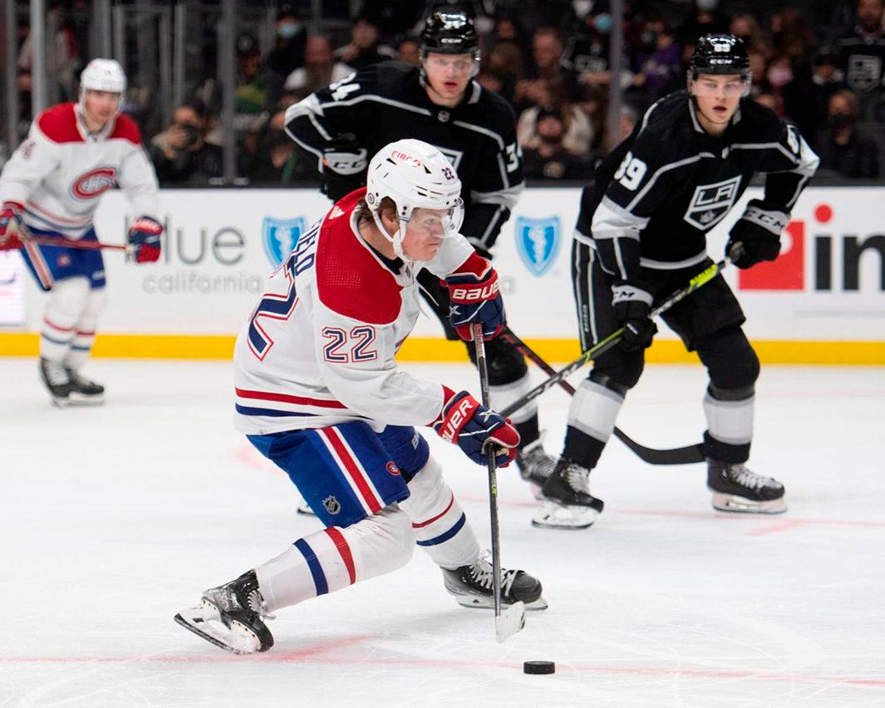 Cole Caufield Montreal Canadiens Vs. Los Angeles Kings Background