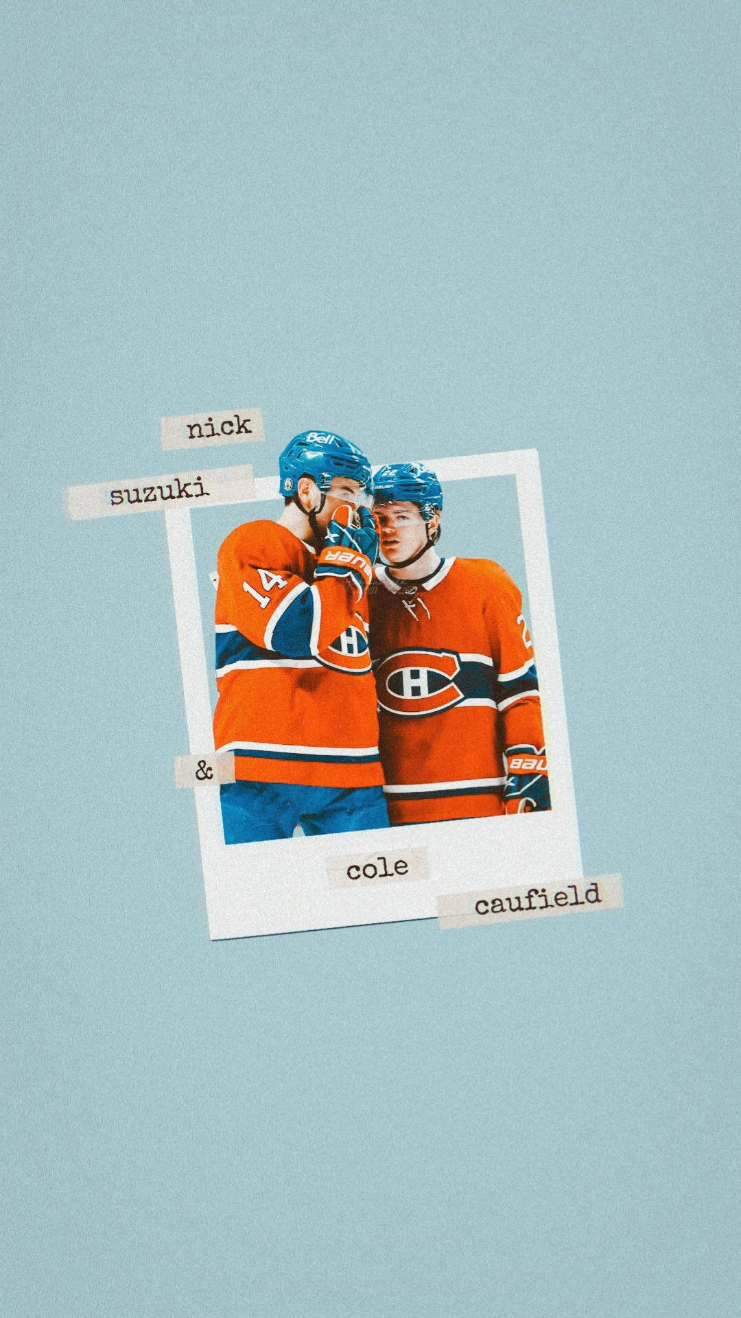 Cole Caufield Nick Suzuki Polaroid Art