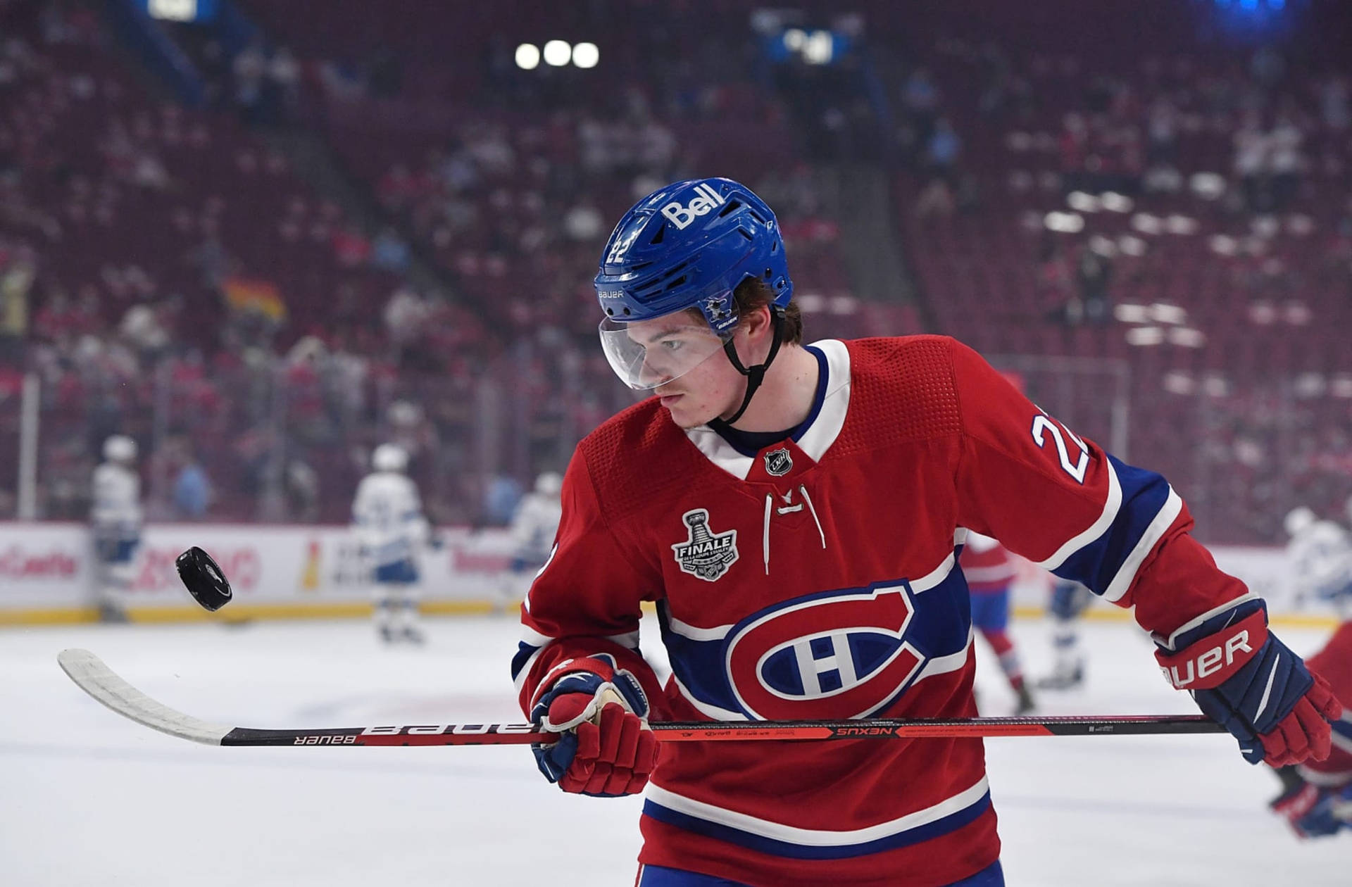 Cole Caufield With Calder Trophy 2022 Background