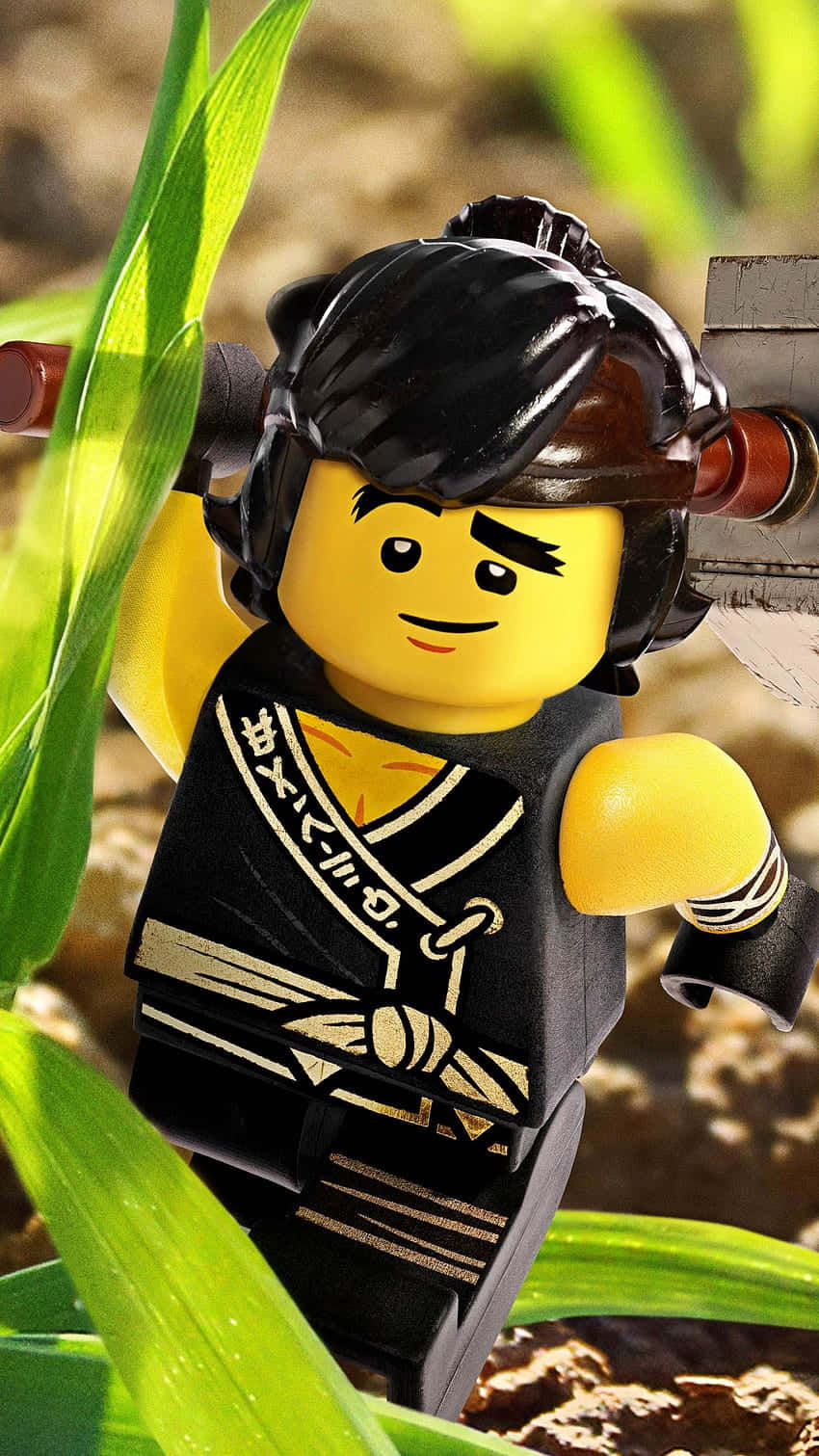 Cole In Grass From The Lego Ninjago Movie Background