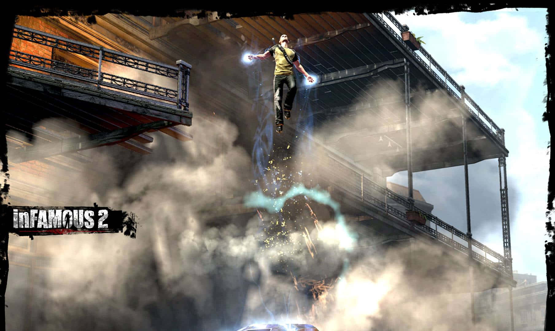 Cole Macgrath Flying In Infamous Game