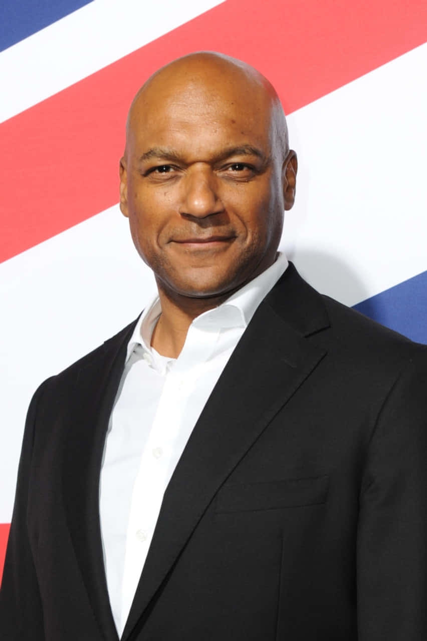 Colin Salmon Red White Blue Backdrop Background