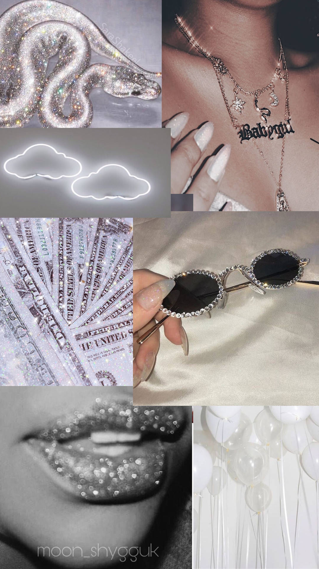 Collage Baddie Aesthetic In White Background
