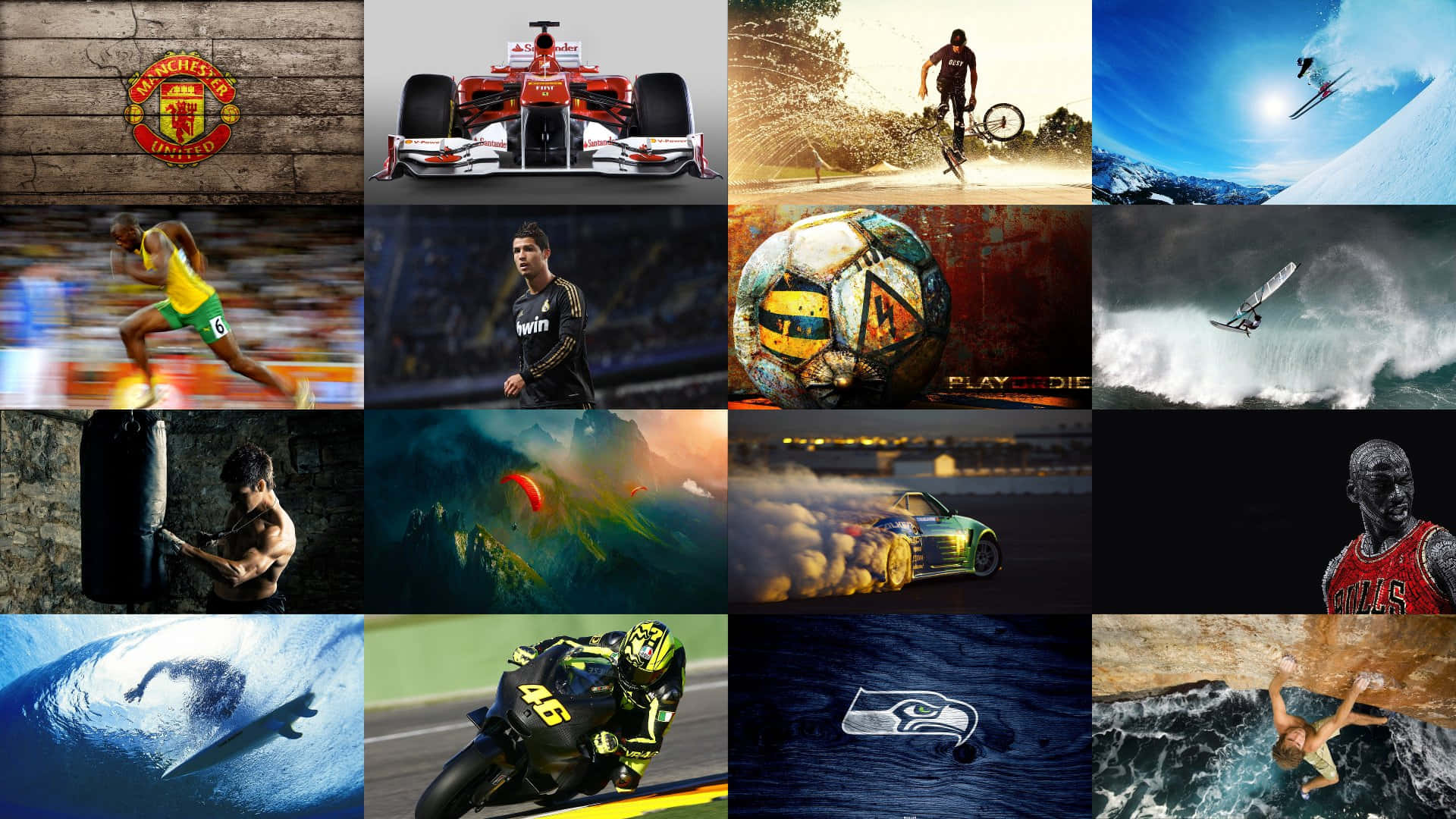 Collage Best Sports Background