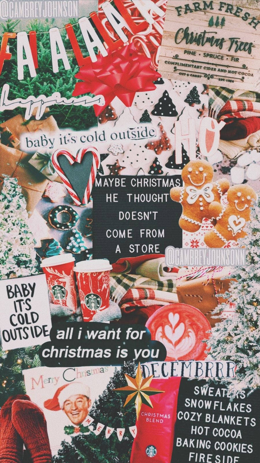 Collage For Aesthetic Christmas Iphone Background