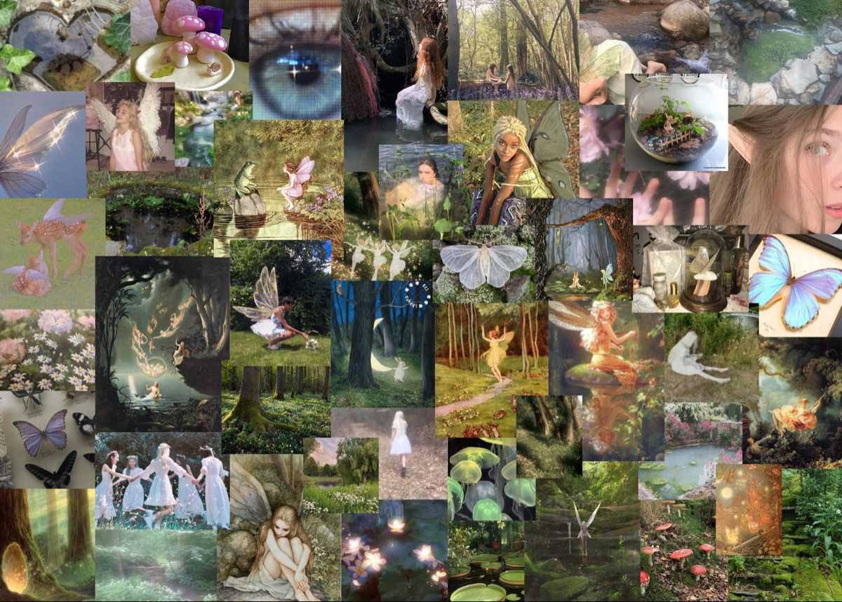 Collage For Forest Fairies Aesthetic Computer Background