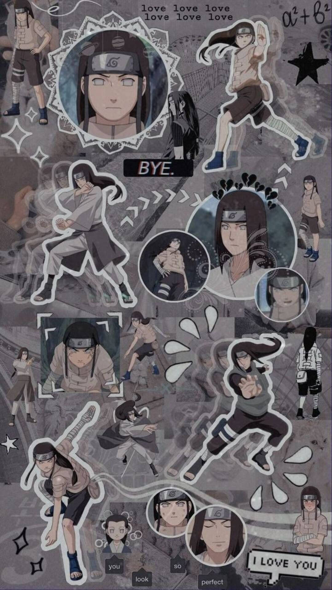 Collage Neji Hyuga Phone Background