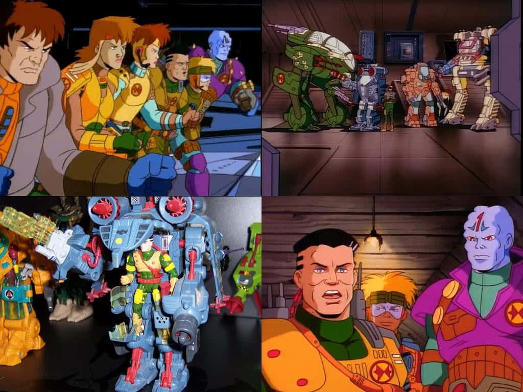 Collage Of Exosquad Scenes Background