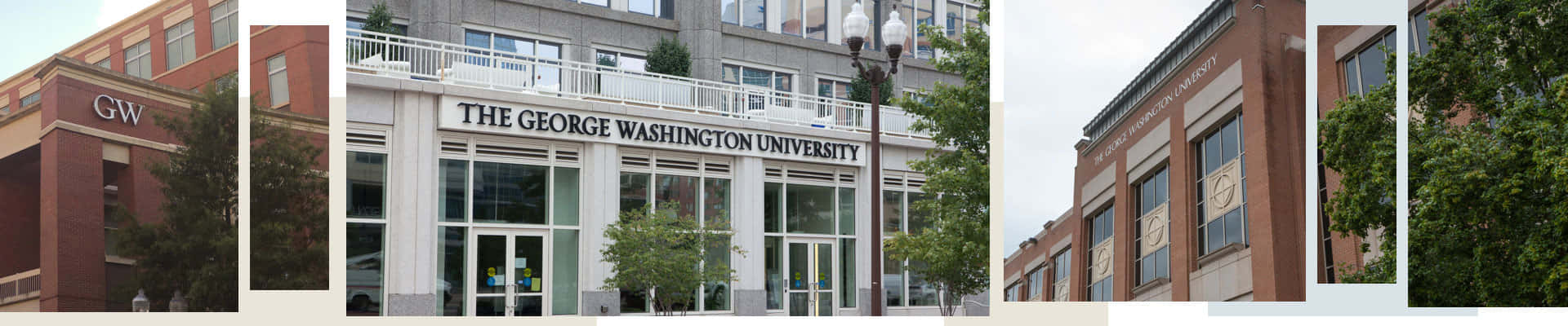 Collage Of George Washington University Buildings Background